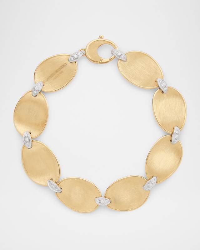 18K Gold Lunaria Bracelet with Diamond Accents
